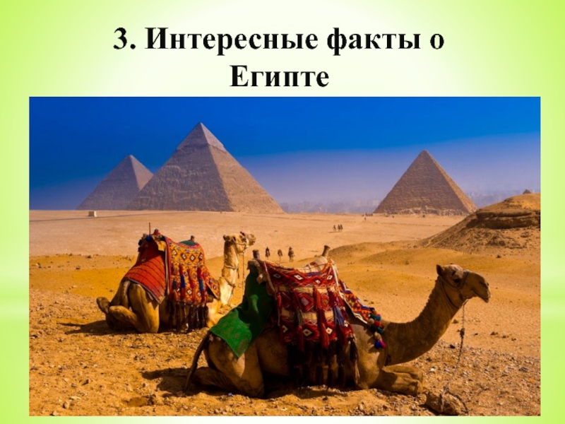 3. Интересные факты о Египте