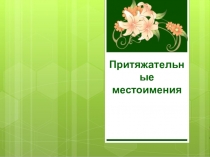 Презентация Притяжательные местоимения в 6 классе