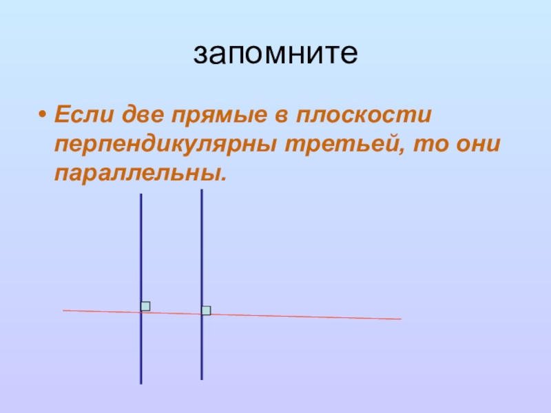 Прямые перпендикулярные третьей прямой перпендикулярны