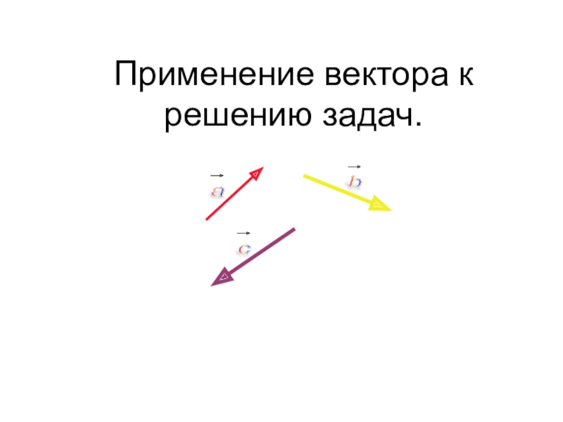 Презентация применение векторов к решению задач презентация 9 класс