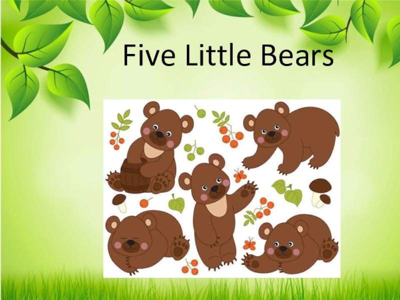 3 bears in english. Three little Bear.