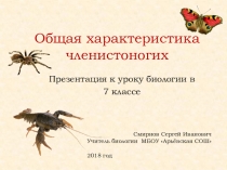 Презентация по биологии в 7 классе Общая характеристика членистоногих