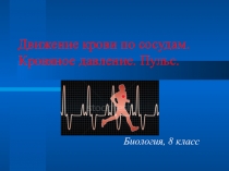 Презентация к уроку на тему: Движение крови по сосудам. Кровяное давление. Пульс, биология, 8класс