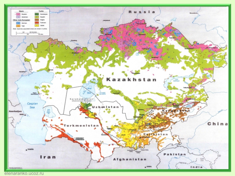 Этническая карта казахстана