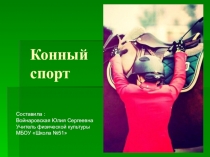 Конный спорт.