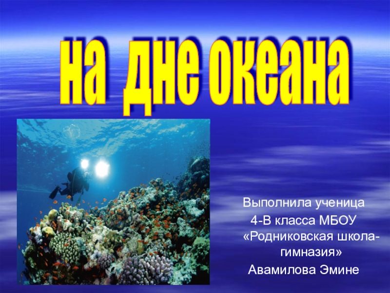 Доклад: Дно океана