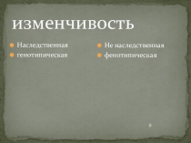Презентация по биологии на тему Изменчивость
