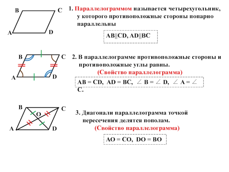 Противоположные углы попарно