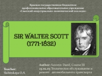 Презентация по английскому языку на тему 'Walter Scott' (2 курс)