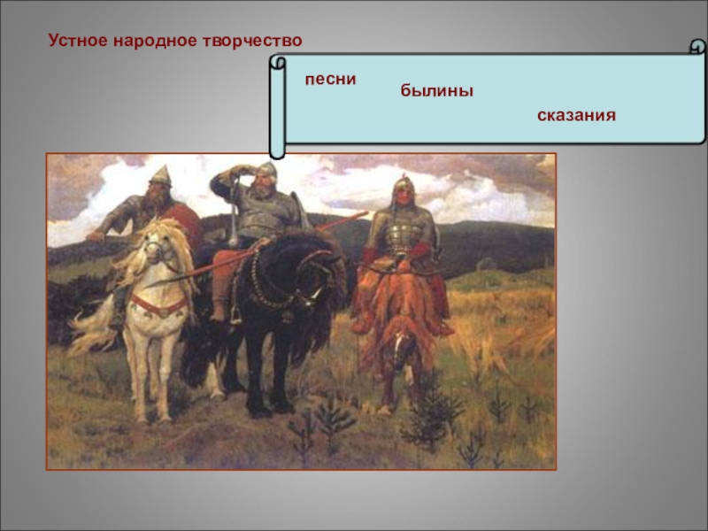 Народное искусство древней руси 6 класс. Устное народное творчество древней Руси. Культура Руси устное народное творчество. Устное народное творчество былины. Литература и устное народное творчество древней Руси.