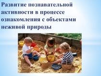 Презентация Развитие познавательной активности в процессе ознакомления с объектами неживой природы