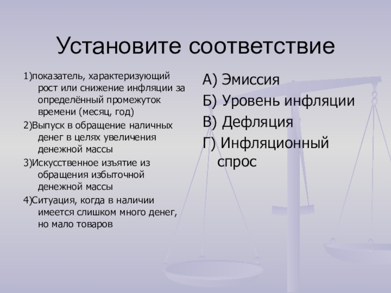 Инфляция план по обществознанию