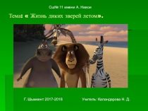 Презентация по познанию мира на тему  Жизнь диких зверей летом.