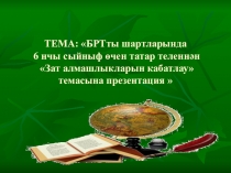 Презентация по татарскому языку на тему Зат алмашлыклары
