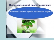 Экология в школе: нужна ли сменная обувь?