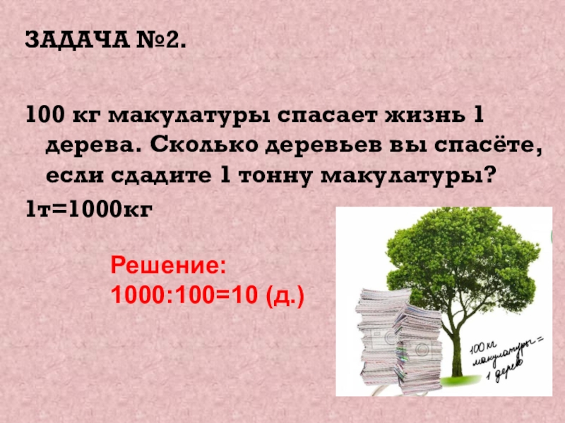 Картинка 100 кг макулатуры спасают 1 дерево