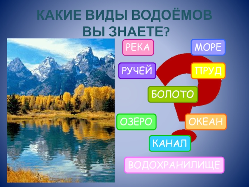 Водоемы родного края 4 класс. Виды водоемов. Какие водоёмы вы знаете. Какие водоемы нашего края вы знаете. Водные богатства Белгородской области.