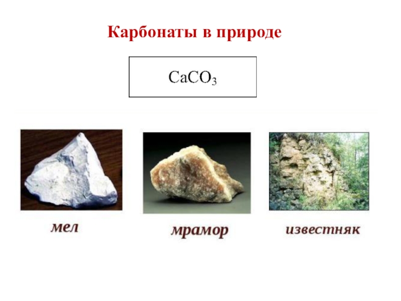 Многоликий карбонат кальция в природе в промышленности в быту презентация