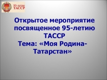 Презентация-классный час на тему 95 лет ТАССР