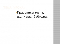 Презентация по русскому языку на тему Наша бабушка