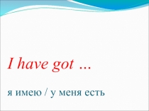 Презентация I have got Биболетова 2 класс