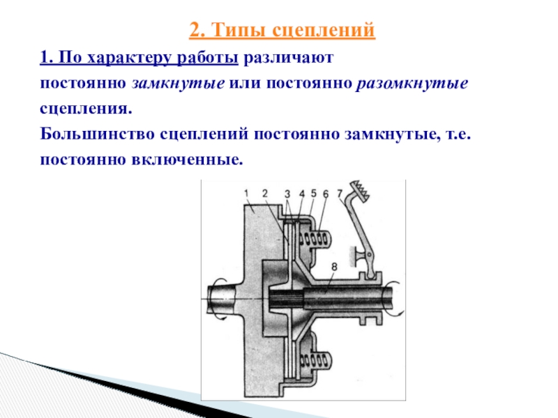 Презентация на тему сцепление