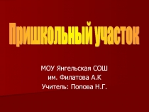 Презентация Наш пришкольный участок