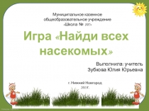 Игра - презентация Найди всех насекомых
