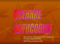 Внеклассное чтение в 6 классе по теме Моё время года