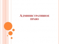Презентация по обществознанию на тему Административное право (11 класс)
