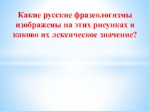 Презентация по русскому языку на тему Фразеология
