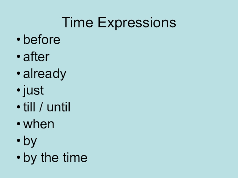 Time expressions