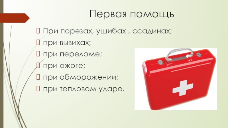 Виды медицинской помощи сбо 6 класс презентация