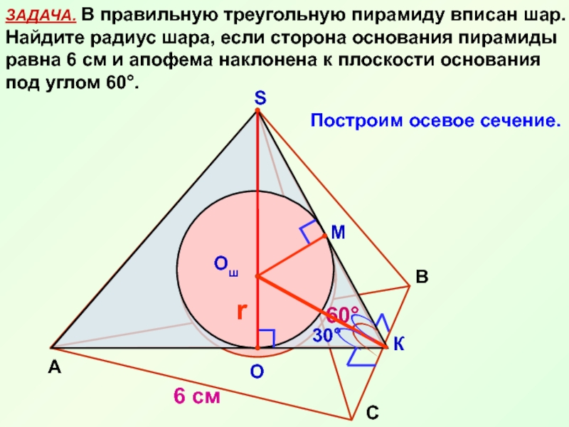 Чему равен радиус вписанного шара. Радиус шара вписанного в пирамиду. Шар вписанный в правильную треугольную пирамиду. Радиус шара вписанного в правильную пирамиду. Правильная треугольная пирамида с вписанной окружностью.