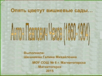 Презентация по литературе на тему А. П. Чехов