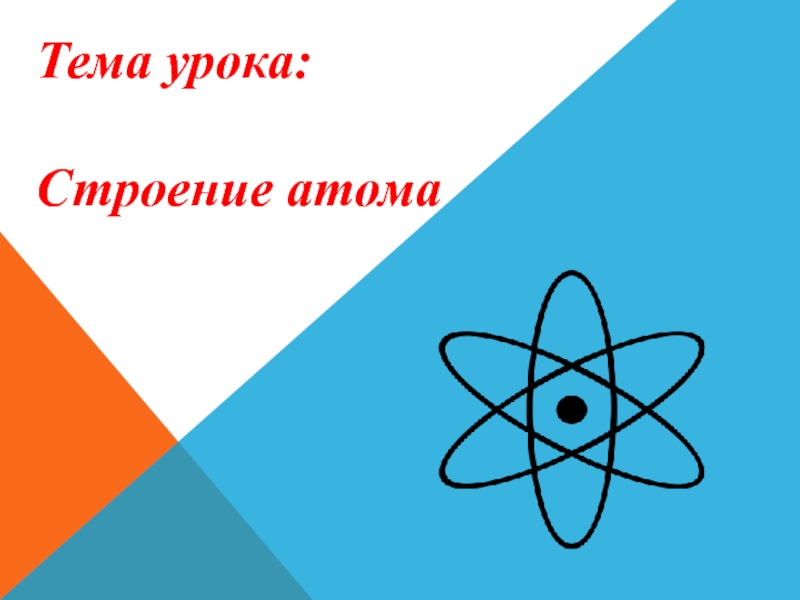 Презентация строение атома 8 класс химия габриелян