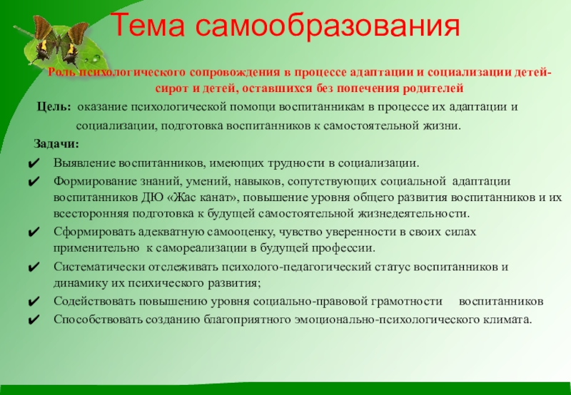 План работы педагога психолога центра помощи детям оставшимся без попечения