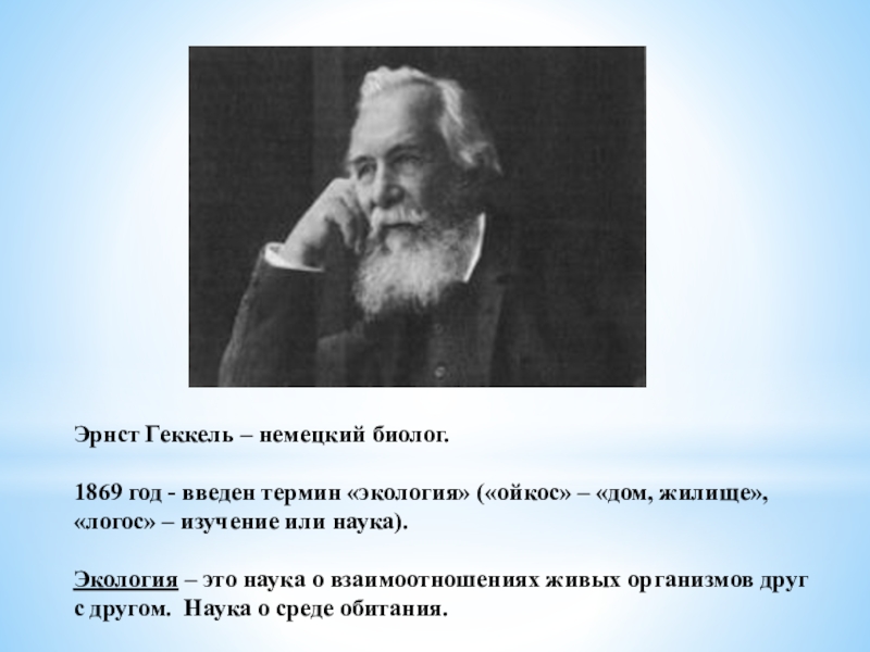 Термин экология ввел в науку