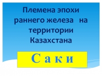 Племена эпохи раннего железа на территории Казахстана. Саки