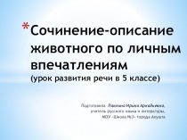 Презентация к уроку развития связной речи