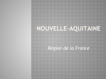 Презентация к уроку страноведения. Регионы Франции. Новая Аквитания. (9-11 классы)