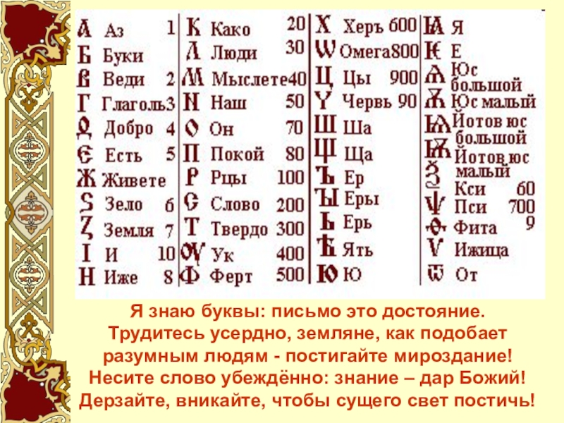 Презентация старославянский язык