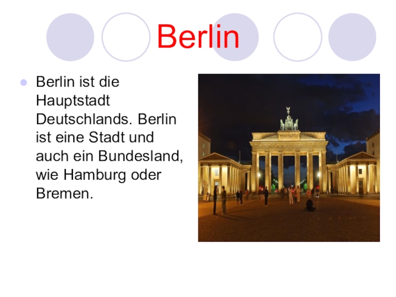 Berlin ist die hauptstadt deutschlands текст