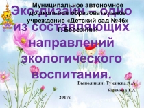 Презентация по экологии на тему Эко-дизайн одно из составляющих направлений экологического воспитания