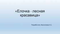 Проект Елочка - лесная красавица