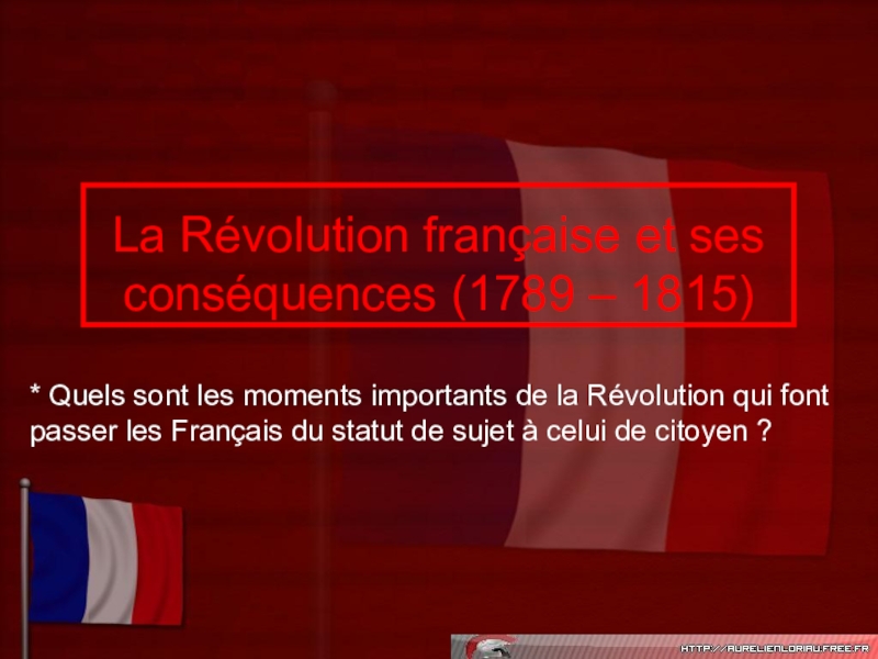 Презентация Презентация по французскому языку Французская революция 1789 и ее последствия