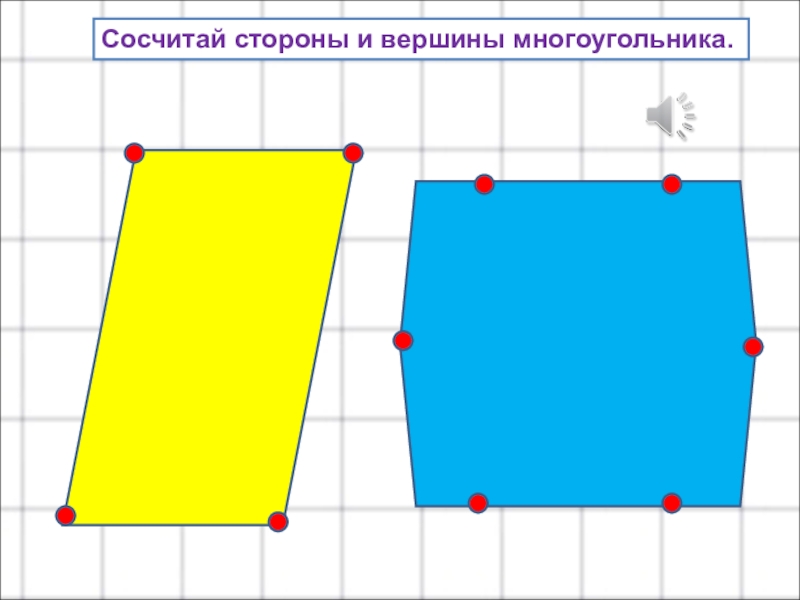 Вершина многоугольника это. Сосчитай стороны и вершины многоугольника. Вершины многоугольника 1 класс. Отметь точками вершины многоугольников. Стороны и вершины многоугольников 1 класс.