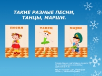 Открытое занятие в 7 классе по музыке. Такие разные танцы , песни, марши.