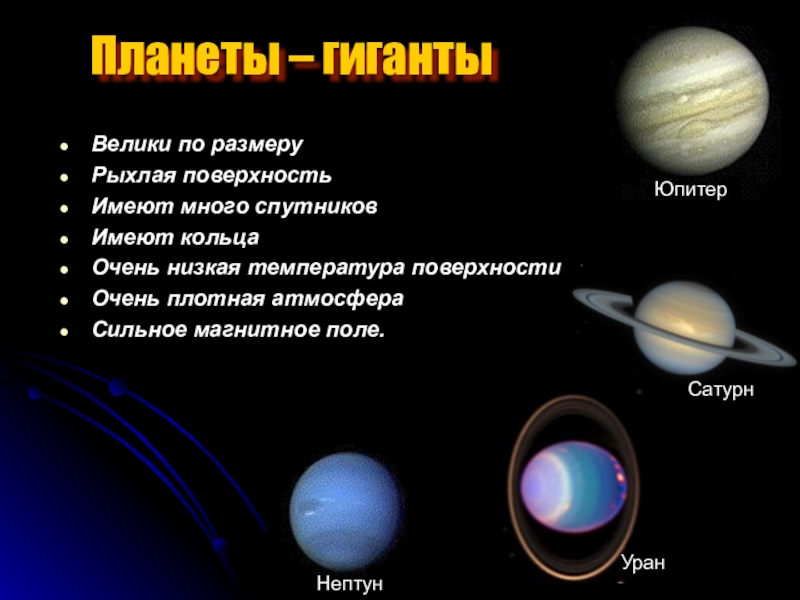 Презентация планеты солнечной системы 11 класс астрономия