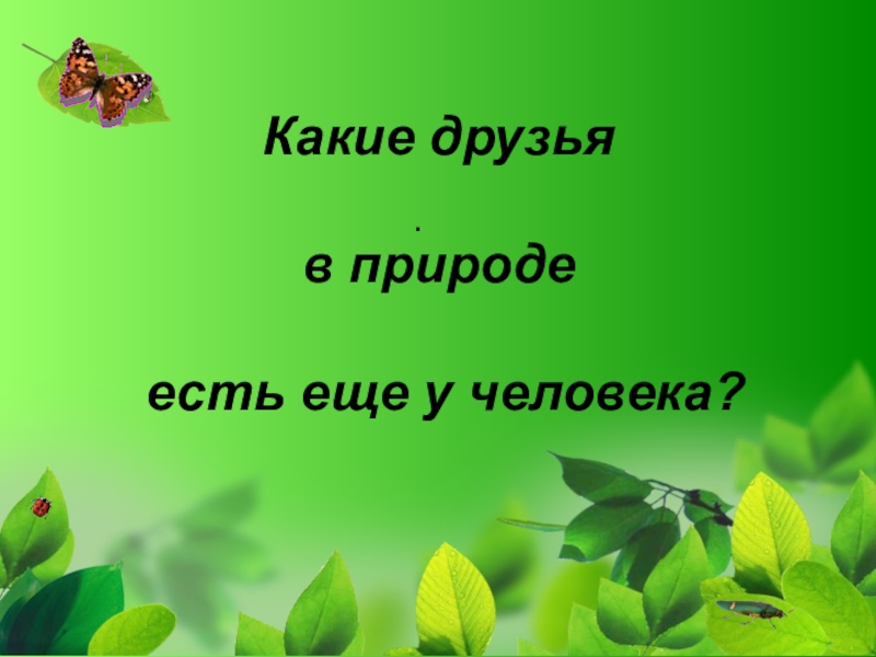 Какие друзья в природе есть еще у человека?.